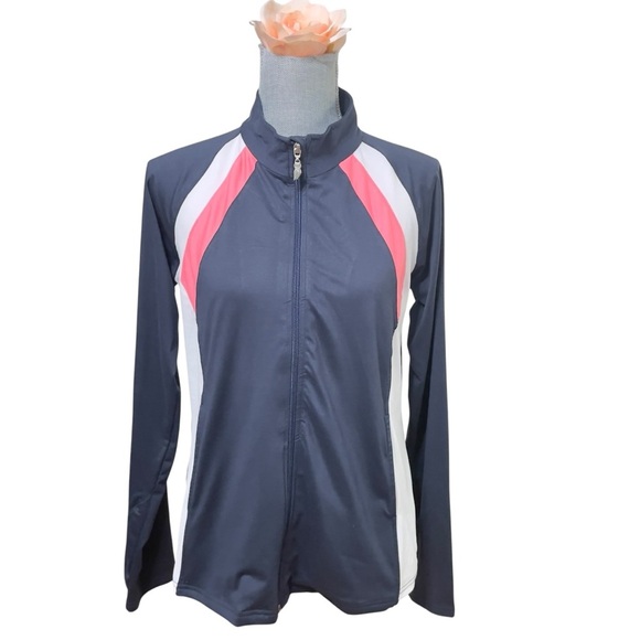 Sport Haley Lightweight Jacket Medium Navy Blue, Pink & White - Picture 1 of 11